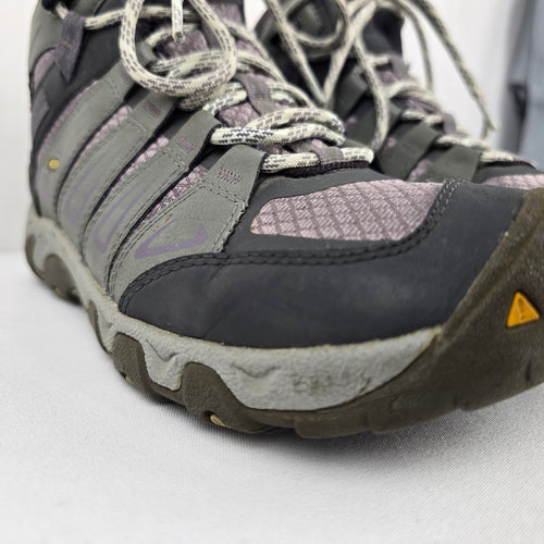 KEEN Oakridge Mid Waterproof Women’s Hiking Boots Gray/Purple - Size 9