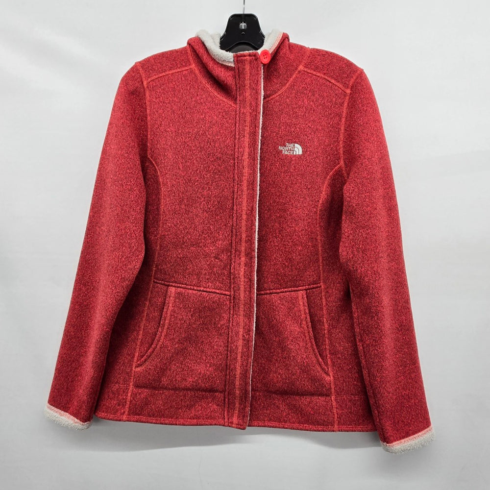 The North Face Women’s Red Heathered Fleece Hooded Jacket - Size L