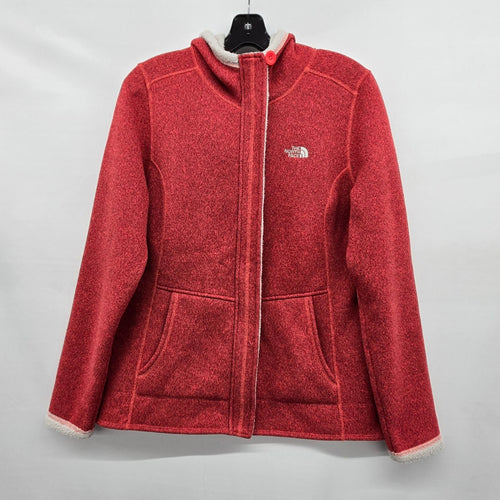 The North Face Women’s Red Heathered Fleece Hooded Jacket - Size L