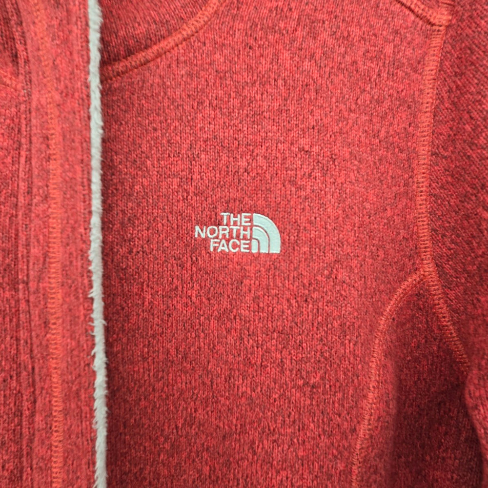 The North Face Women’s Red Heathered Fleece Hooded Jacket - Size L