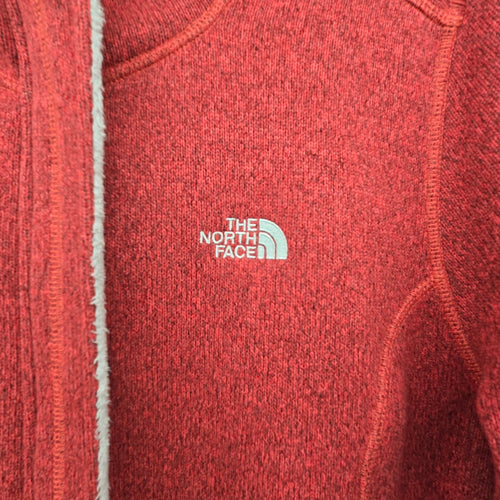 The North Face Women’s Red Heathered Fleece Hooded Jacket - Size L