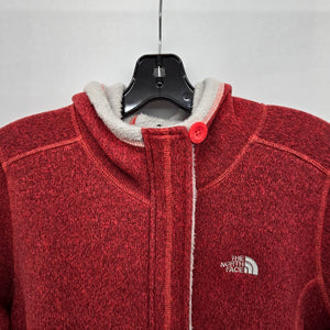 The North Face Women’s Red Heathered Fleece Hooded Jacket - Size L