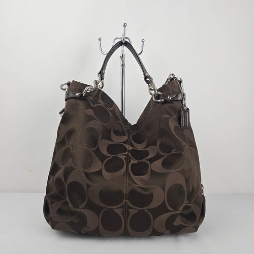 Coach Brooke Signature Sateen Large Hobo Shoulder Bag – Brown