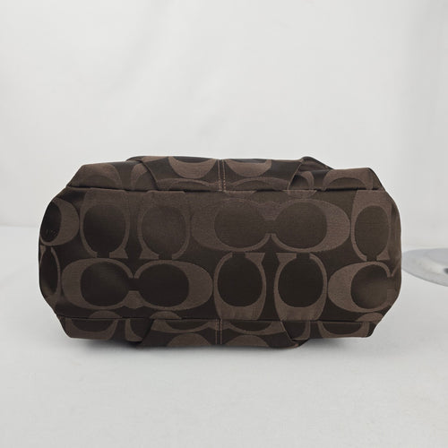 Coach Brooke Signature Sateen Large Hobo Shoulder Bag – Brown