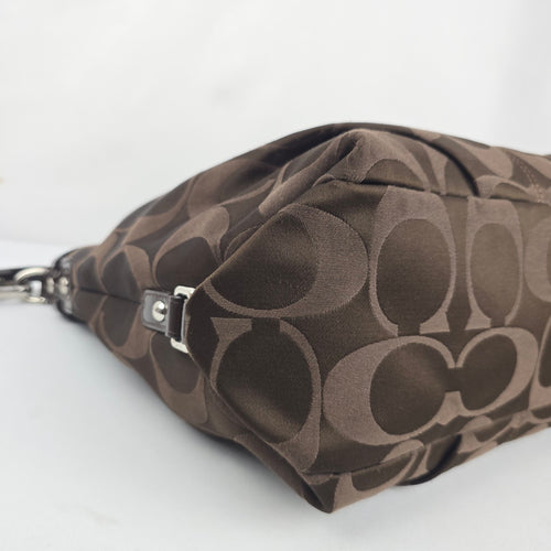 Coach Brooke Signature Sateen Large Hobo Shoulder Bag – Brown