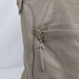The Sak Taupe Pebbled Leather Tote Shoulder Bag