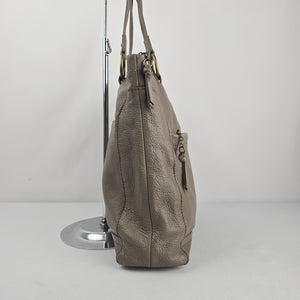The Sak Taupe Pebbled Leather Tote Shoulder Bag