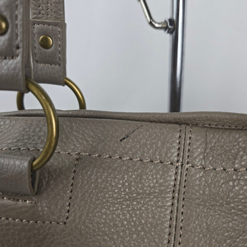 The Sak Taupe Pebbled Leather Tote Shoulder Bag