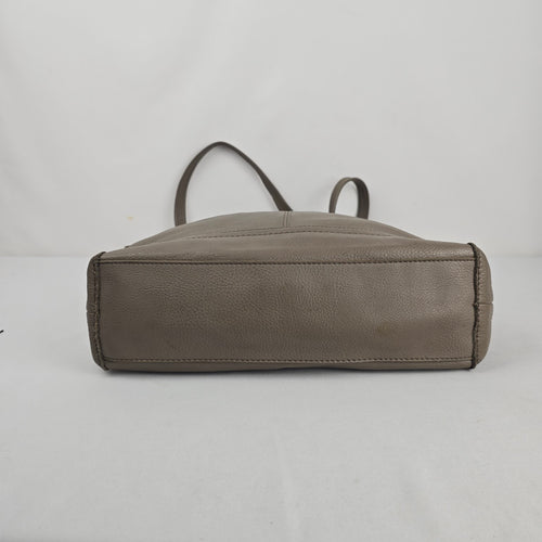 The Sak Taupe Pebbled Leather Tote Shoulder Bag