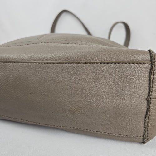 The Sak Taupe Pebbled Leather Tote Shoulder Bag
