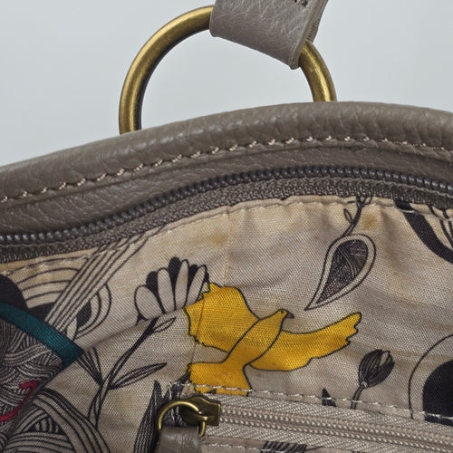 The Sak Taupe Pebbled Leather Tote Shoulder Bag