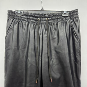 Laundry by Shelli Segal Black Faux Leather Drawstring Pants – Size M