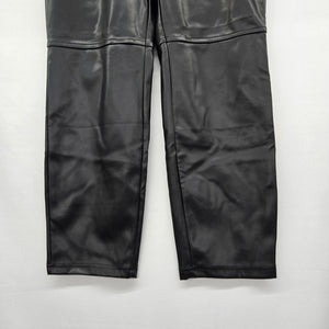 Laundry by Shelli Segal Black Faux Leather Drawstring Pants – Size M