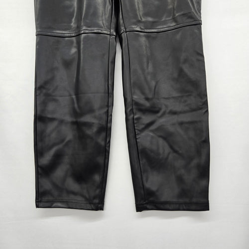 Laundry by Shelli Segal Black Faux Leather Drawstring Pants – Size M