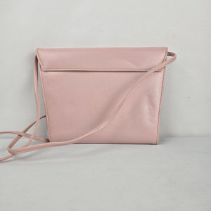 Vintage Pink Envelope Crossbody Clutch Purse with Bow Detail