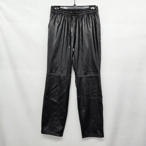 Laundry by Shelli Segal Black Faux Leather Drawstring Pants – Size S
