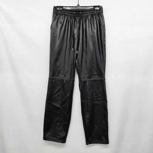 Laundry by Shelli Segal Black Faux Leather Drawstring Pants – Size S