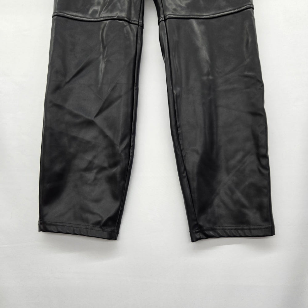 Laundry by Shelli Segal Black Faux Leather Drawstring Pants – Size S