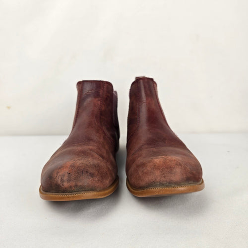 Kodiak Brown Leather Chelsea Ankle Boots - Size 8.5