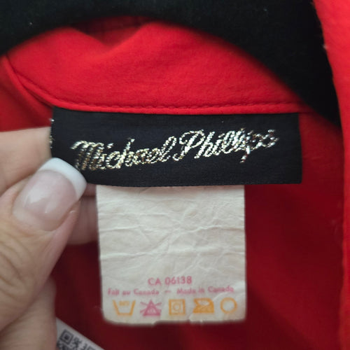 Vintage Michael Phillips Vintage Red Utility Jumpsuit Gold Button Belted - Size S/M