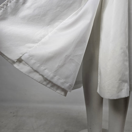 Vintage SportEase Fashions White Double-Breasted Belted Trench Coat – Size 8