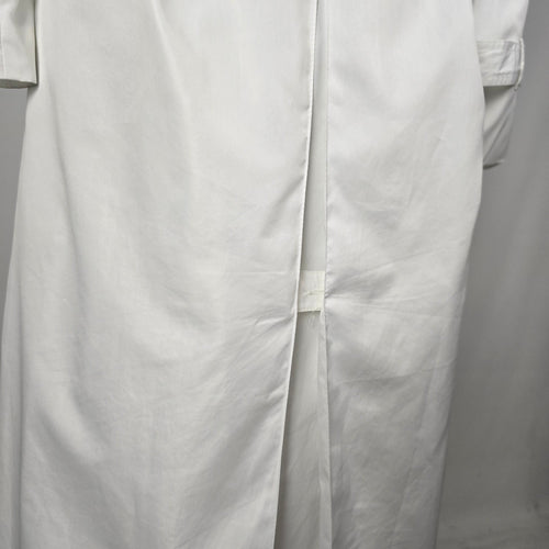 Vintage SportEase Fashions White Double-Breasted Belted Trench Coat – Size 8