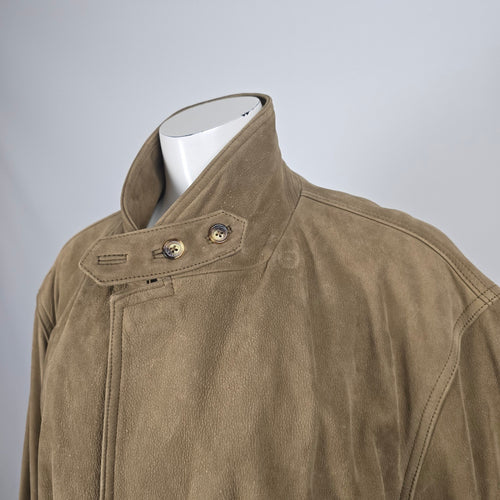 Orvis Oversize Brown Genuine Leather Blazer Jacket – Size L/XL
