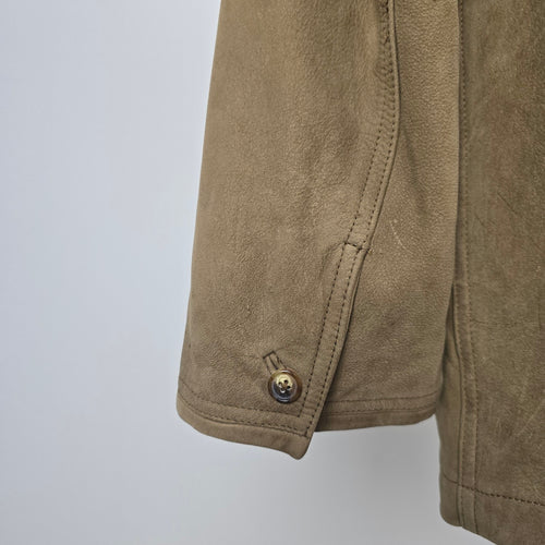 Orvis Oversize Brown Genuine Leather Blazer Jacket – Size L/XL