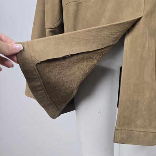 Orvis Oversize Brown Genuine Leather Blazer Jacket – Size L/XL