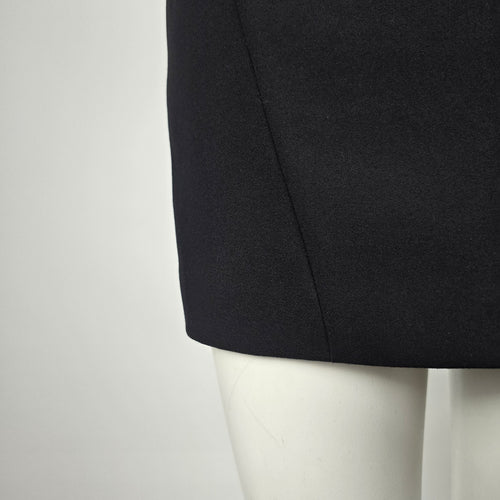 Zara Basic Black V-Neck Cap Sleeve Sheath Mini Dress - Size XS