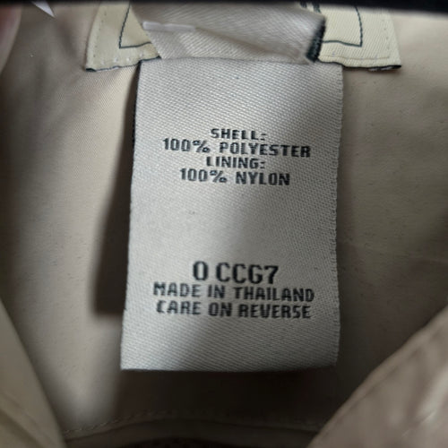L.L.Bean Women’s Beige Hooded Long Raincoat Trench Jacket - Size XS