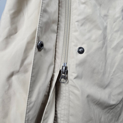 L.L.Bean Women’s Beige Hooded Long Raincoat Trench Jacket - Size XS