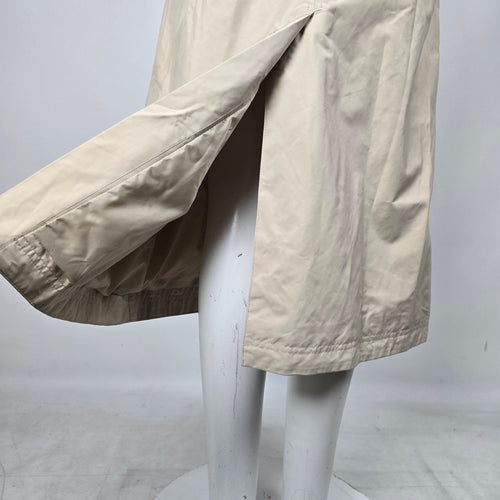 L.L.Bean Women’s Beige Hooded Long Raincoat Trench Jacket - Size XS