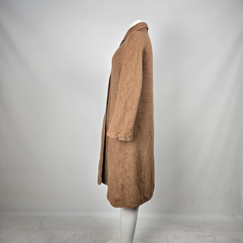 Vintage Wetherall England Brown & Plaid Reversible Wool Coat - Size M