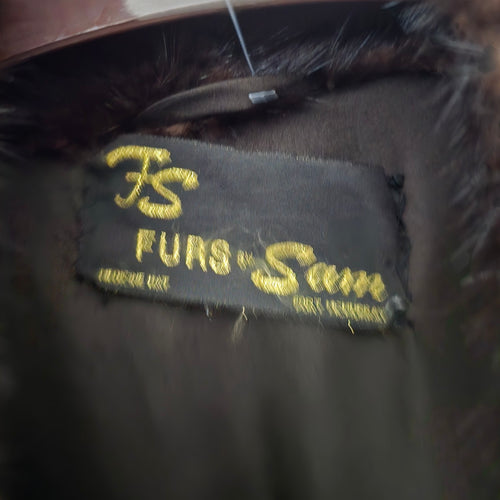 Vintage Mink Full-Length Furs by Sam Dark Brown Fur Coat - Size 10
