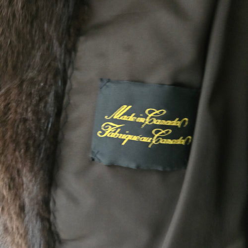 Vintage Mink Full-Length Furs by Sam Dark Brown Fur Coat - Size 10