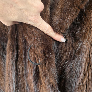 Vintage Mink Full-Length Furs by Sam Dark Brown Fur Coat - Size 10