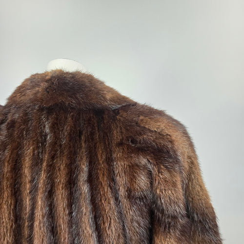 Vintage Mink Full-Length Furs by Sam Dark Brown Fur Coat - Size 10