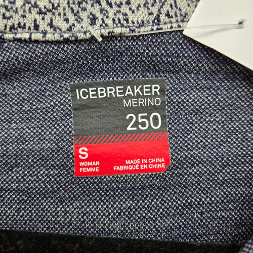 Icebreaker Merino 250 Vortex Midnight Navy Half-Zip Sweater - Size S