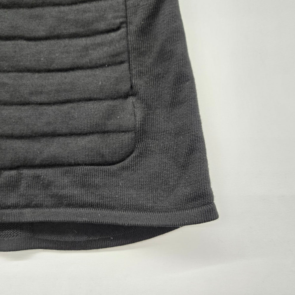 Icebreaker ZoneKnit Black Wool Quilted Full-Zip Vest - Size XS