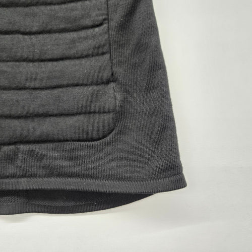 Icebreaker ZoneKnit Black Wool Quilted Full-Zip Vest - Size XS