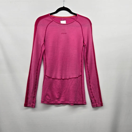 Icebreaker Women’s 260 ZoneKnit Merino Wool Long Sleeve Base Layer Pink - Size S
