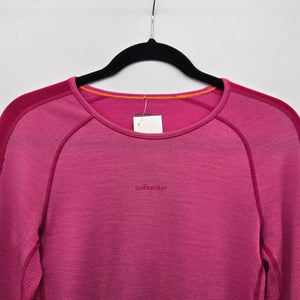Icebreaker Women’s 260 ZoneKnit Merino Wool Long Sleeve Base Layer Pink - Size S