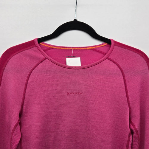 Icebreaker Women’s 260 ZoneKnit Merino Wool Long Sleeve Base Layer Pink - Size S