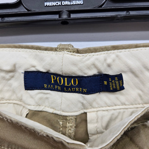 Polo Ralph Lauren Khaki Paint Splatter Wide Leg Cropped Pants - Size 10