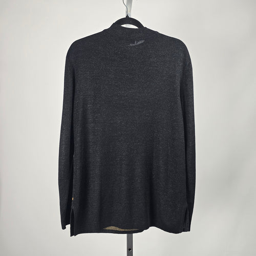Nancy Bolen City Girl Black Leopard Knit Sweater – Size M