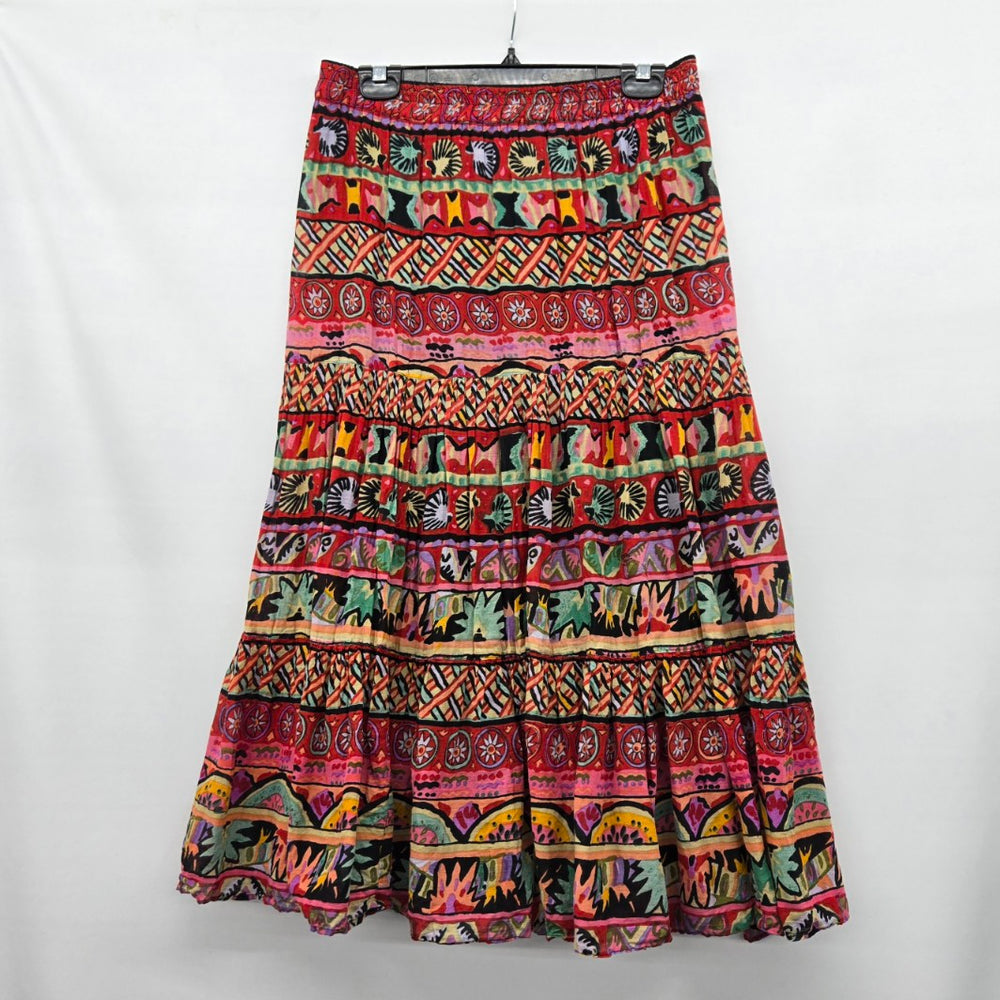 V.I.Petites Multicolor Printed Tiered Maxi Skirt - Size 4-6