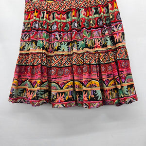V.I.Petites Multicolor Printed Tiered Maxi Skirt - Size 4-6