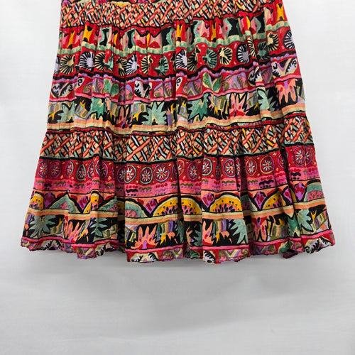 V.I.Petites Multicolor Printed Tiered Maxi Skirt - Size 4-6
