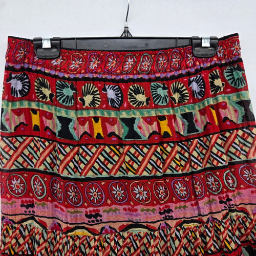 V.I.Petites Multicolor Printed Tiered Maxi Skirt - Size 4-6
